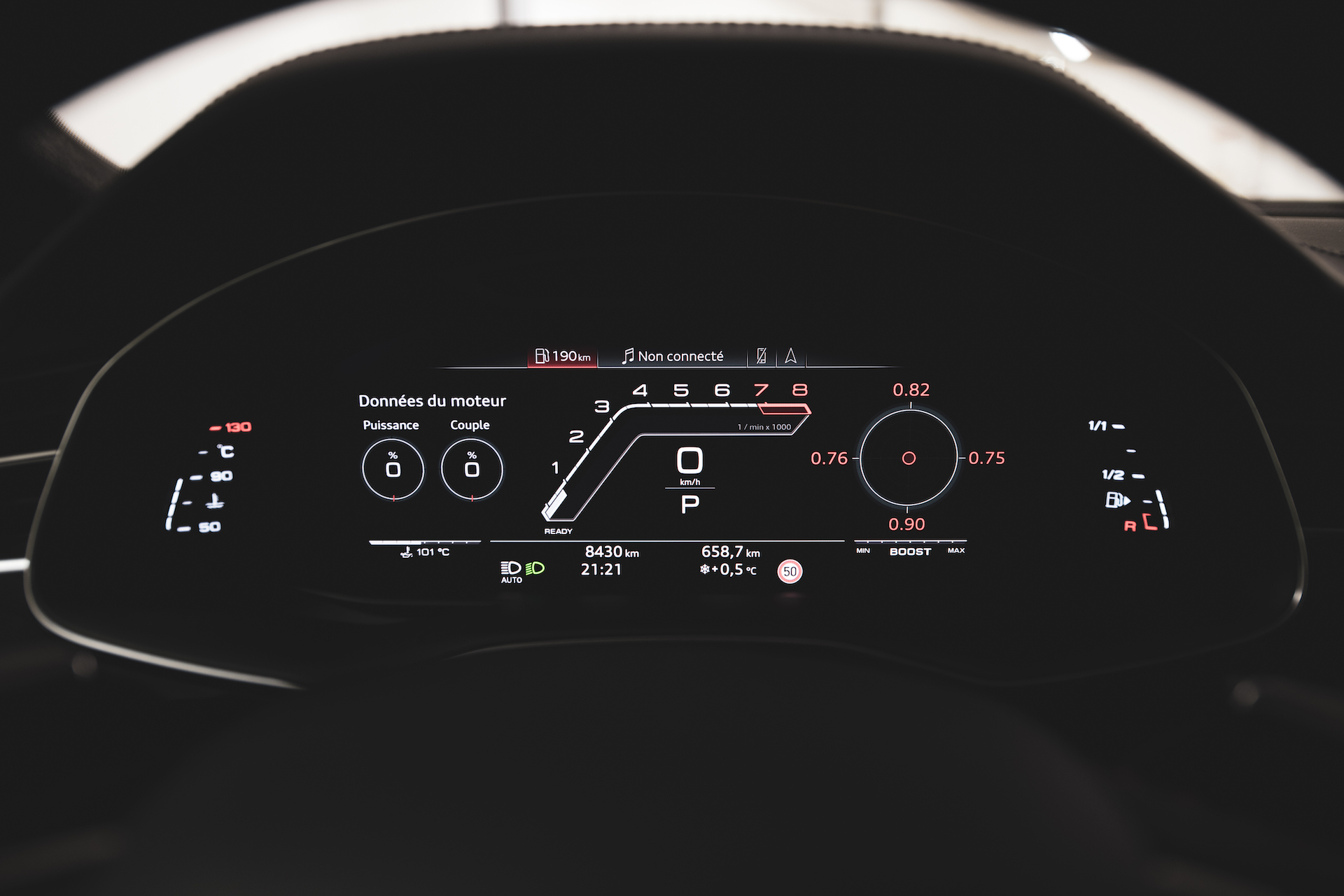 Front virtual cockpit Audi RS Q8