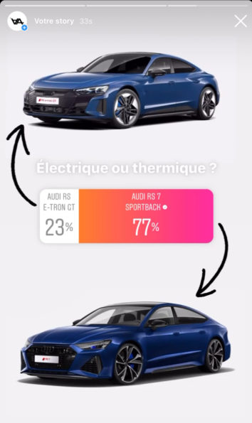 Story Instagram Audi4Addict - Sondage