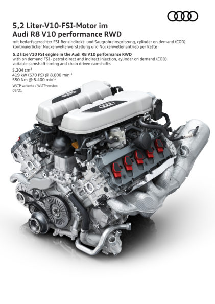 Audi R8 V10 performance RWD - 5.2 litre V10 FSI