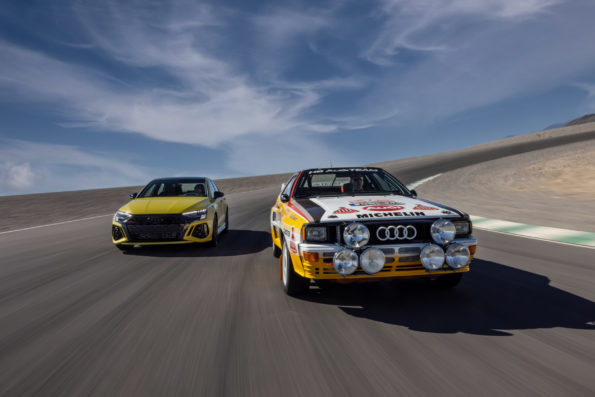 Audi RS 3 Berline et Audi quattro Rallye